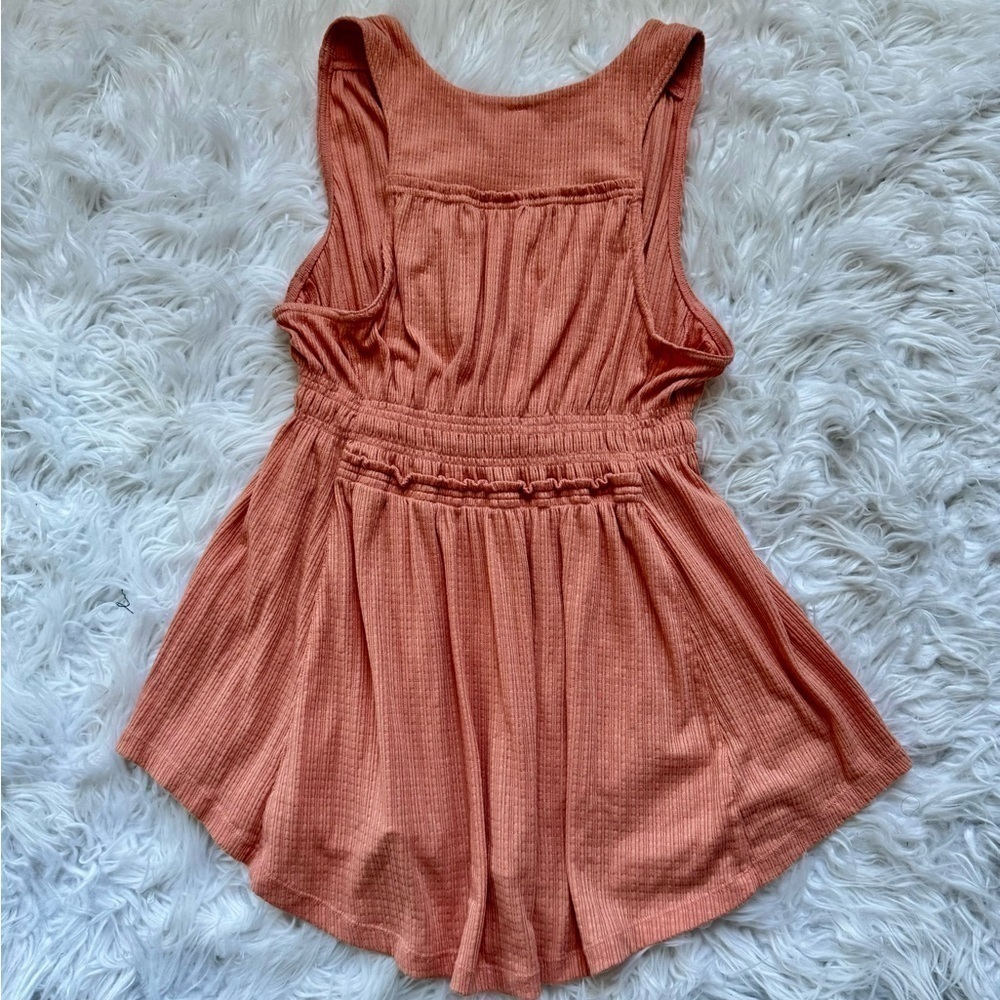 Free People Beach Bound Plunging Tank Peach Size Medium 🍑 - Picture 3 of 4